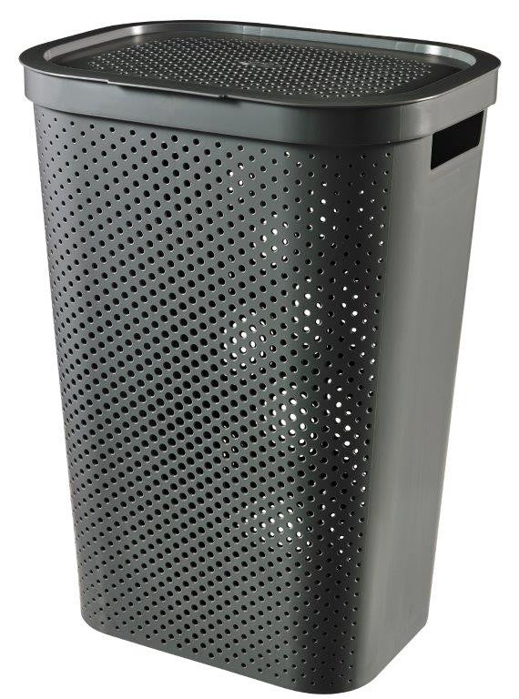 Curver Infinity Dots 60L szennyestartó kosár grafit-0
