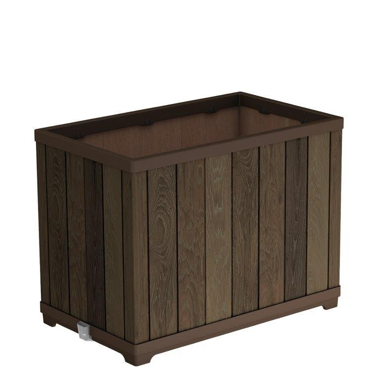 Keter Deco téglalap alakú magas virágcserép, diófa