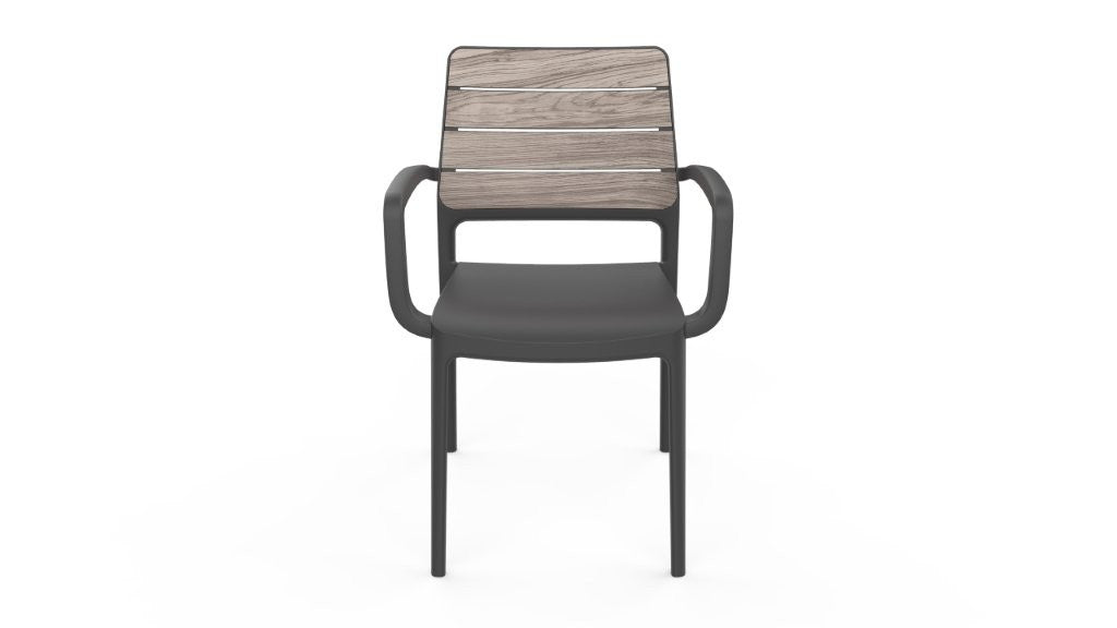 Keter Deco Porto karfás kerti szék storm grey / grafit