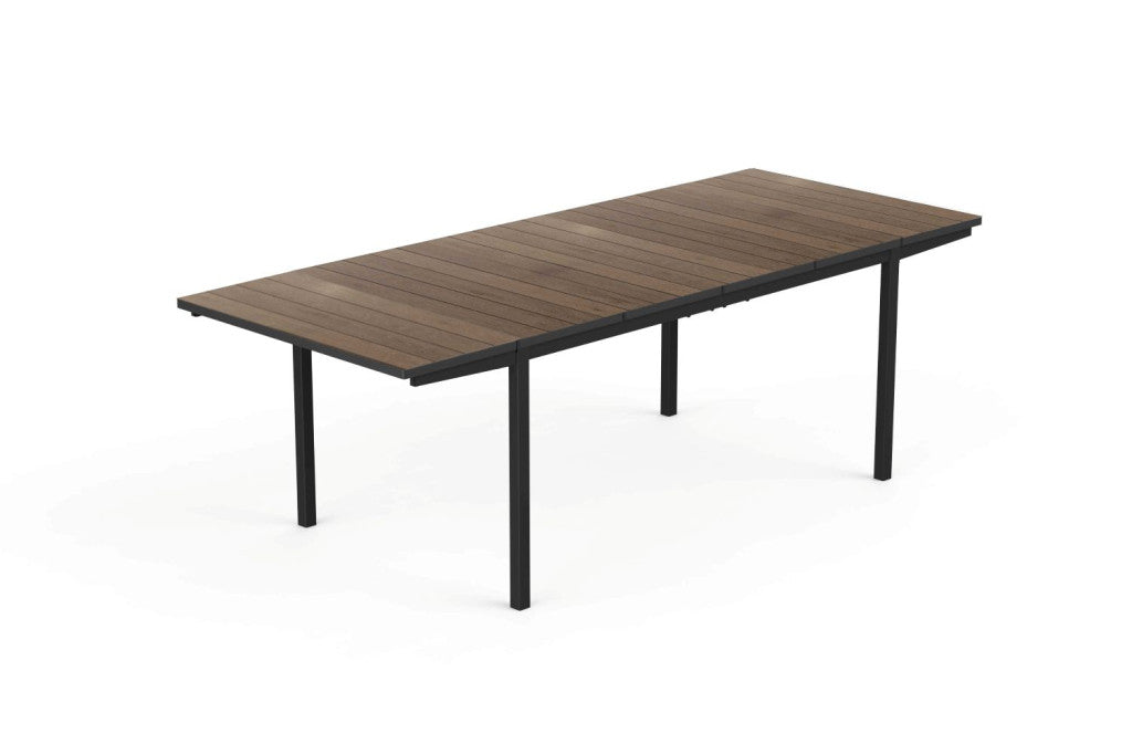 Keter Porto 160–240 kihúzható kerti asztal, walnut / grafit