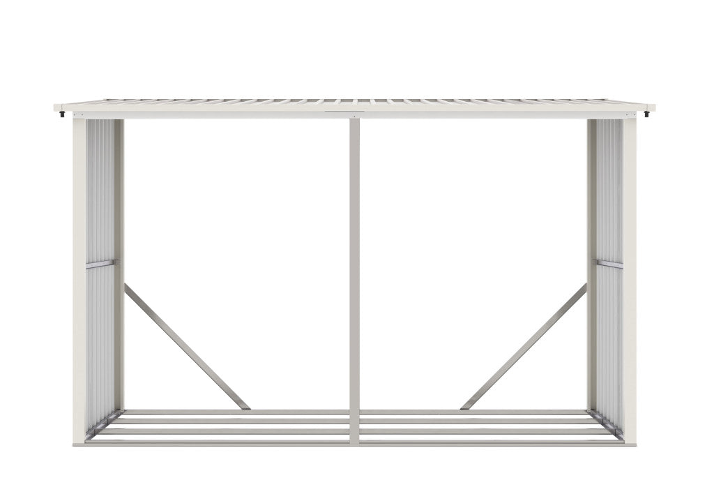 G21 WOH 682 tüzifa tároló - 302 x 119 cm, zöld