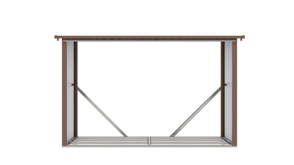 G21 WOH 335 tüzifa tároló - 242 x 89 cm, barna