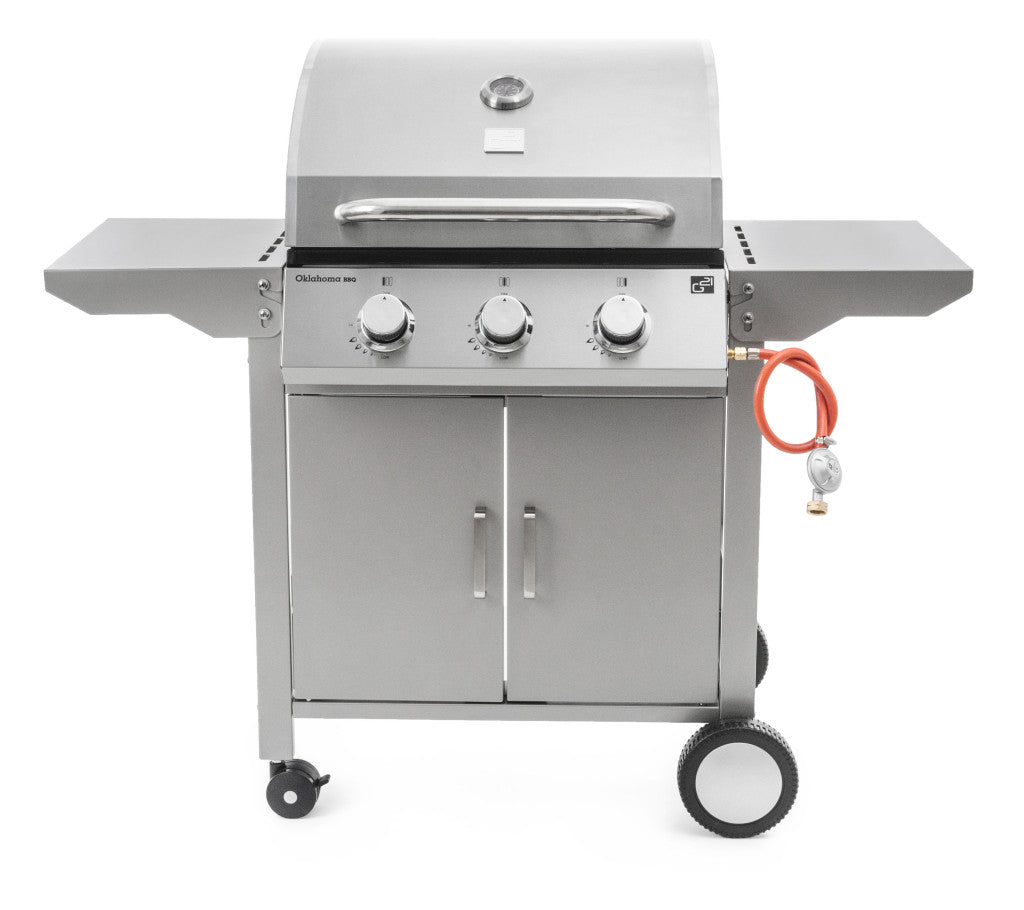 G21 Oklahoma BBQ Premium line gázgrill, 3 égőfej + ajándék nyomáscsökkentő