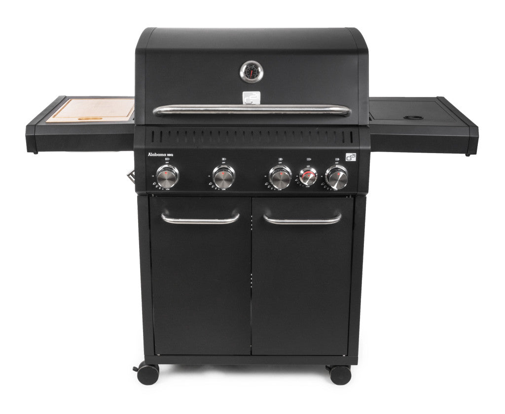 G21 Alabama Black BBQ Premium Line gázgrill, 5 égő + nyomáscsökkentő szelep ingyen