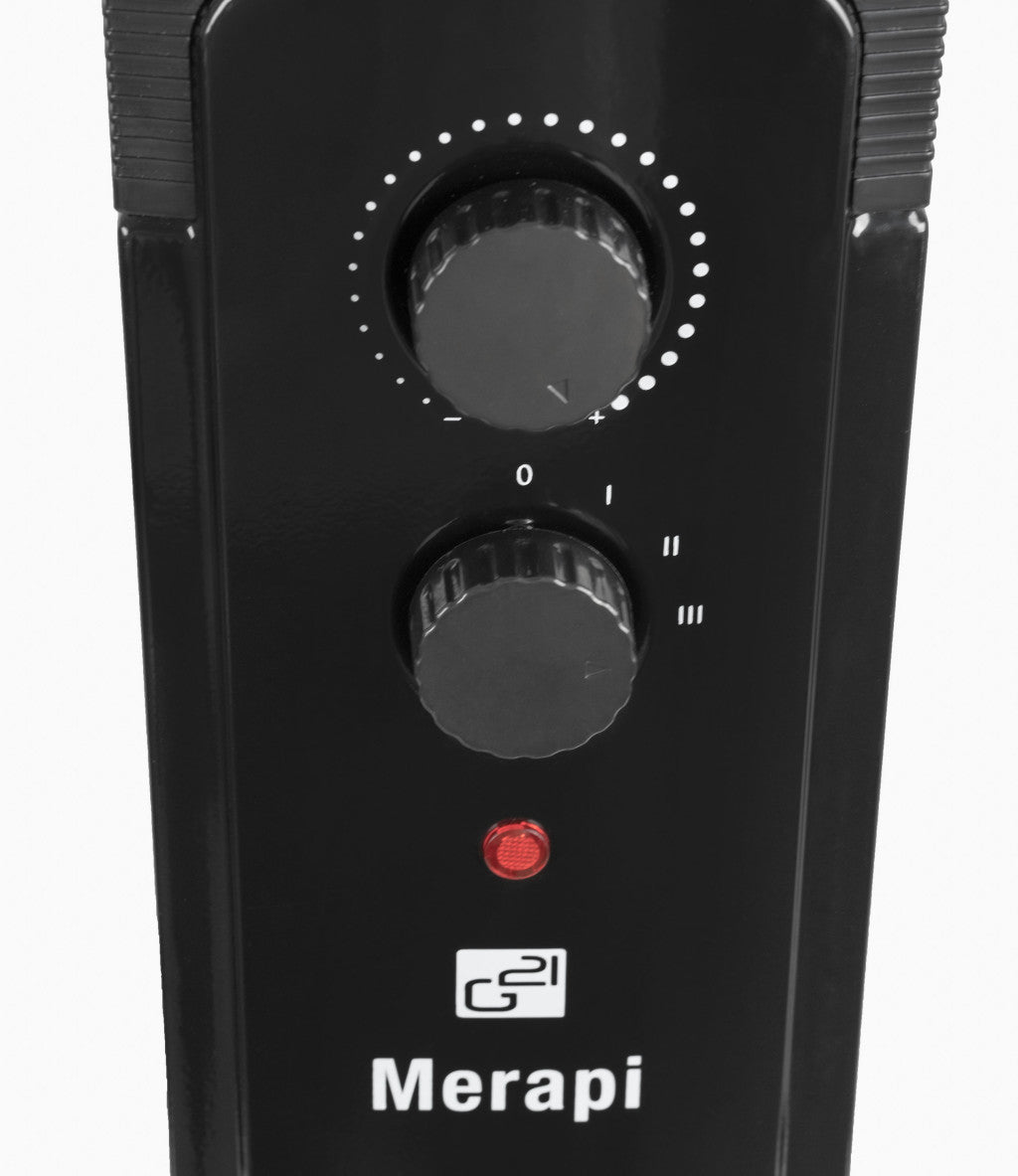 G21 Merapi olajradiátor fekete, 11 elem, 2500 W-4