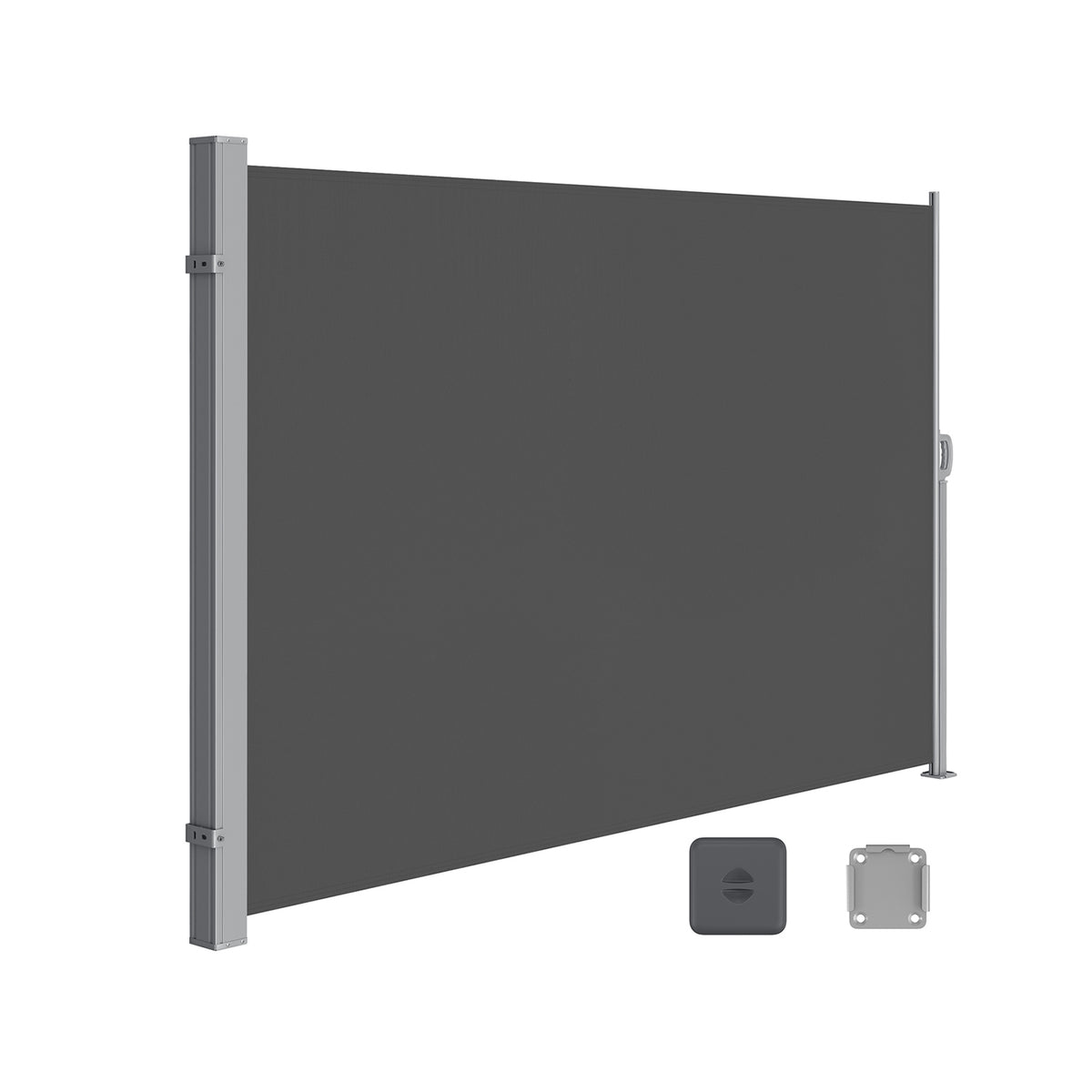 Oldalsó terasznapellenző, belátásgátló, szürke, 220 g/m² 180 x 300 cm-0