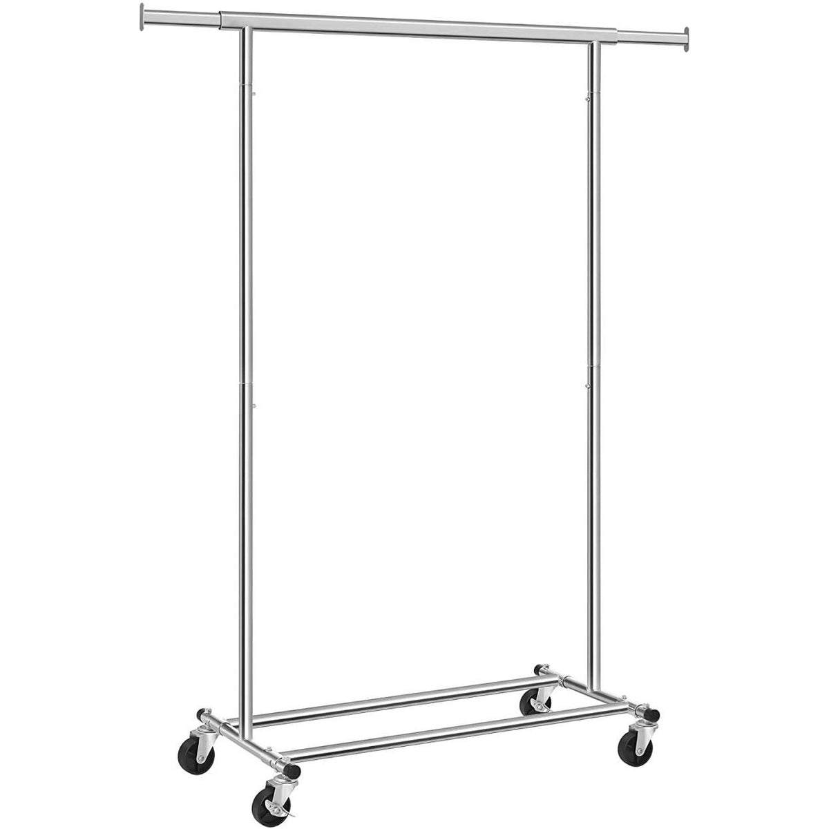 Ruhaállvány gurulós 90kg teherbírású, ezüst-0