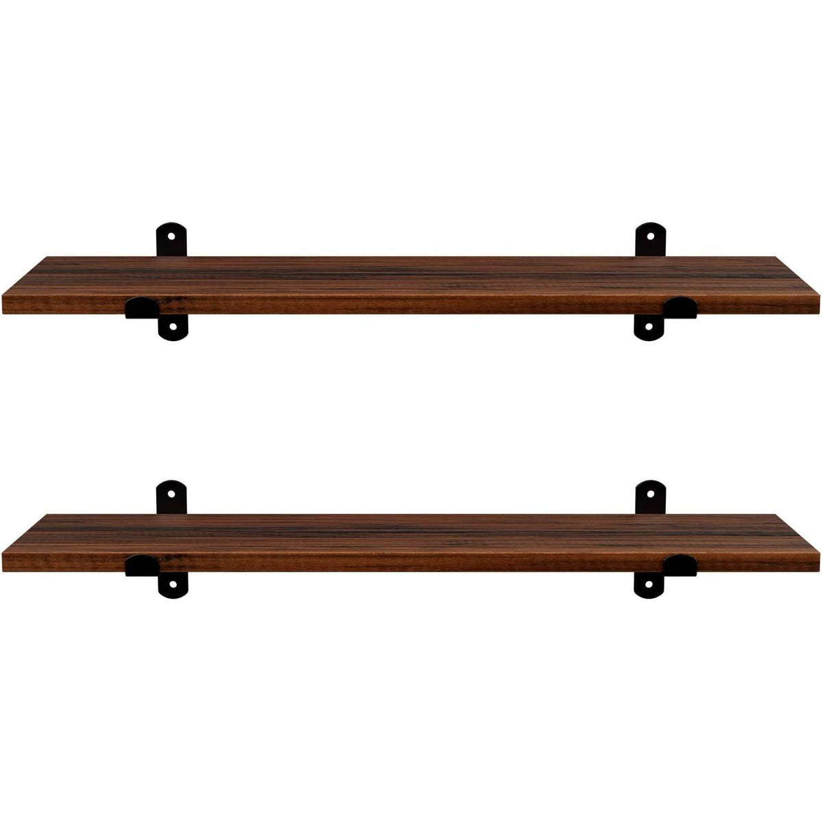 2 darabos fali polc szett, rusztikus barna 60x20x15cm-6