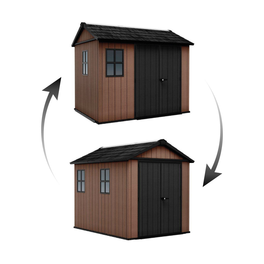 Keter Newton Plus wide 9x7,5 barna kerti ház padlóval