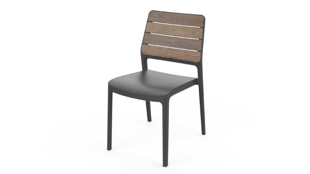 Keter Deco Porto walnut / grafit kerti szék