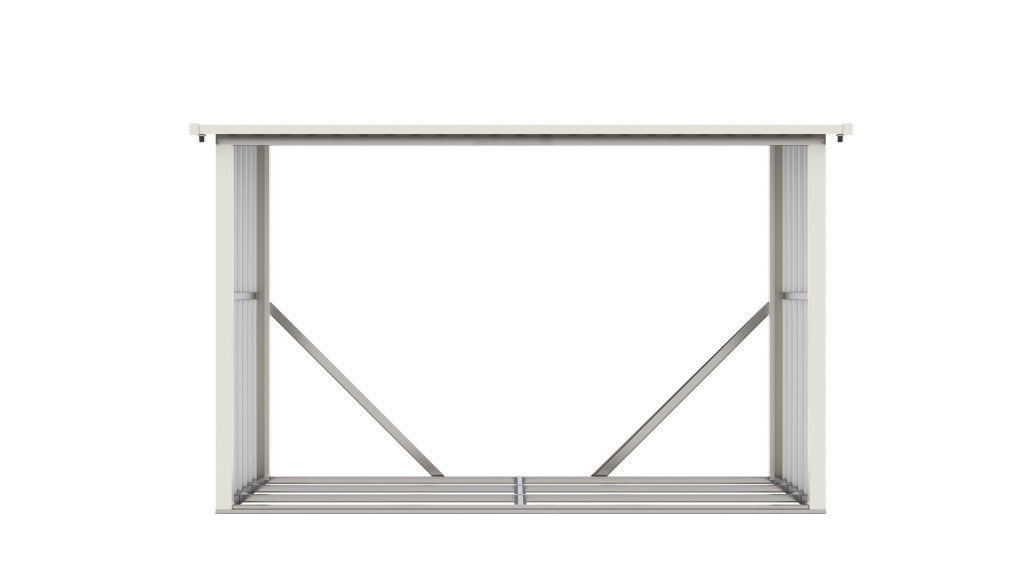 G21 WOH 335 tüzifa tároló - 242 x 89 cm, zöld