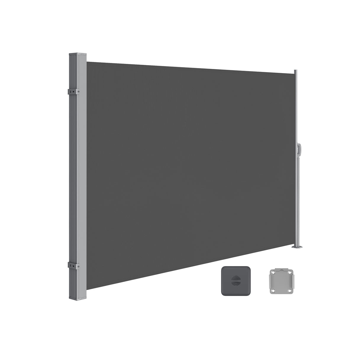 Oldalsó terasznapellenző, belátásgátló, szürke, 220 g/m² 160 x 300 cm-0