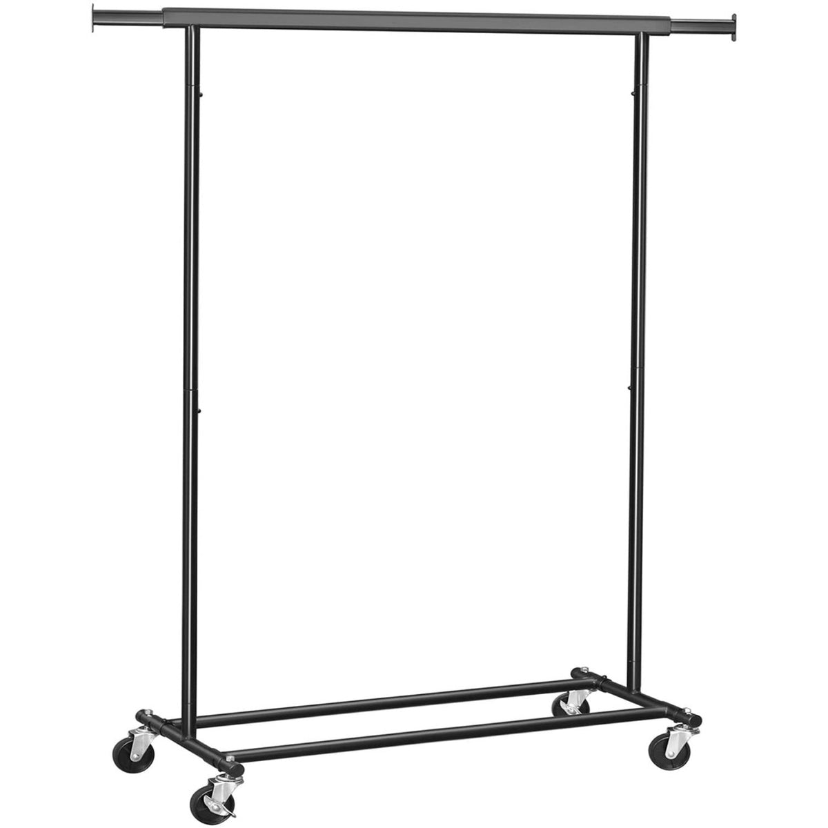 Gurulós ruhaállvány, fekete 92-132x45x160cm-6