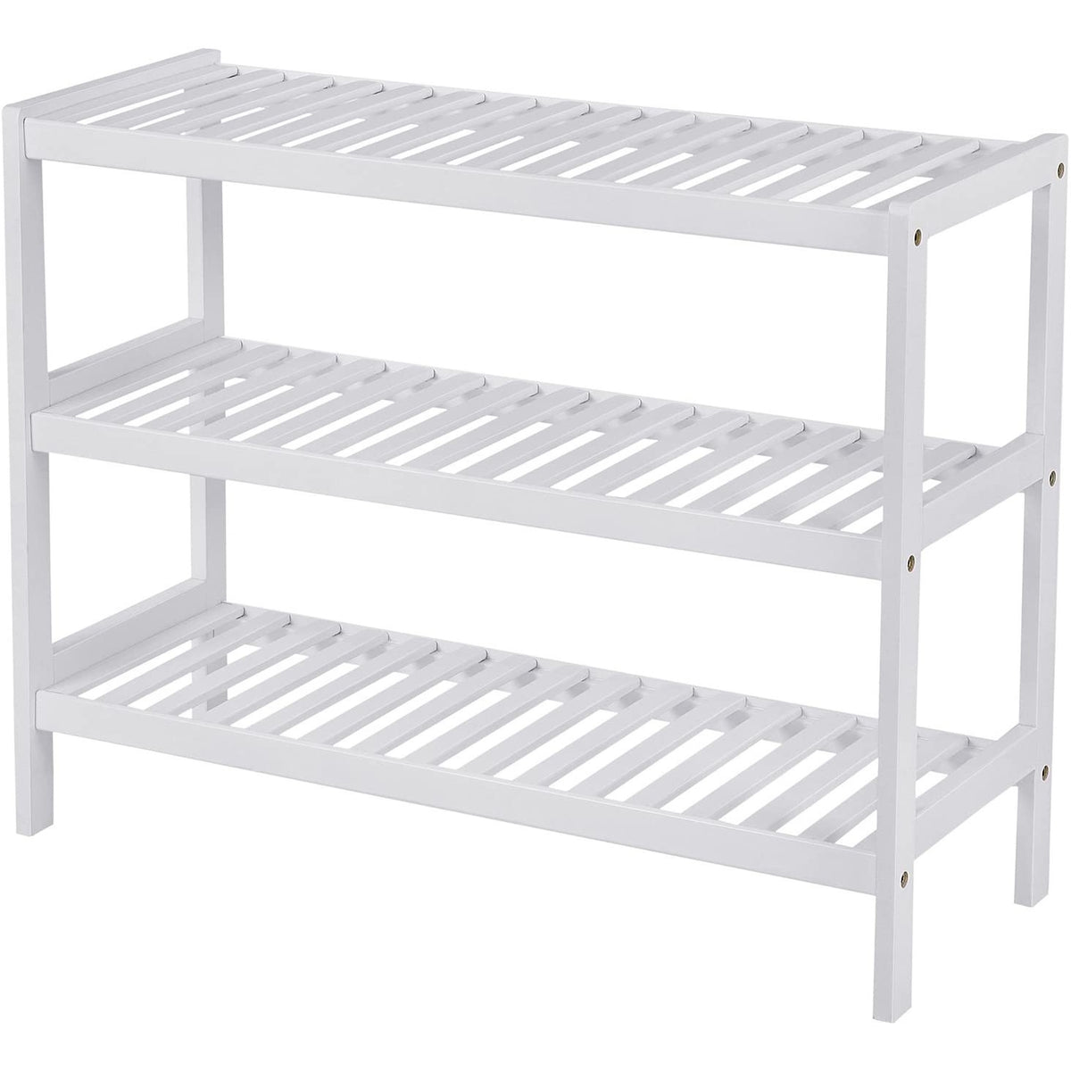 Cipőtároló polc 3 szintes, fehér 70x26x55cm-1