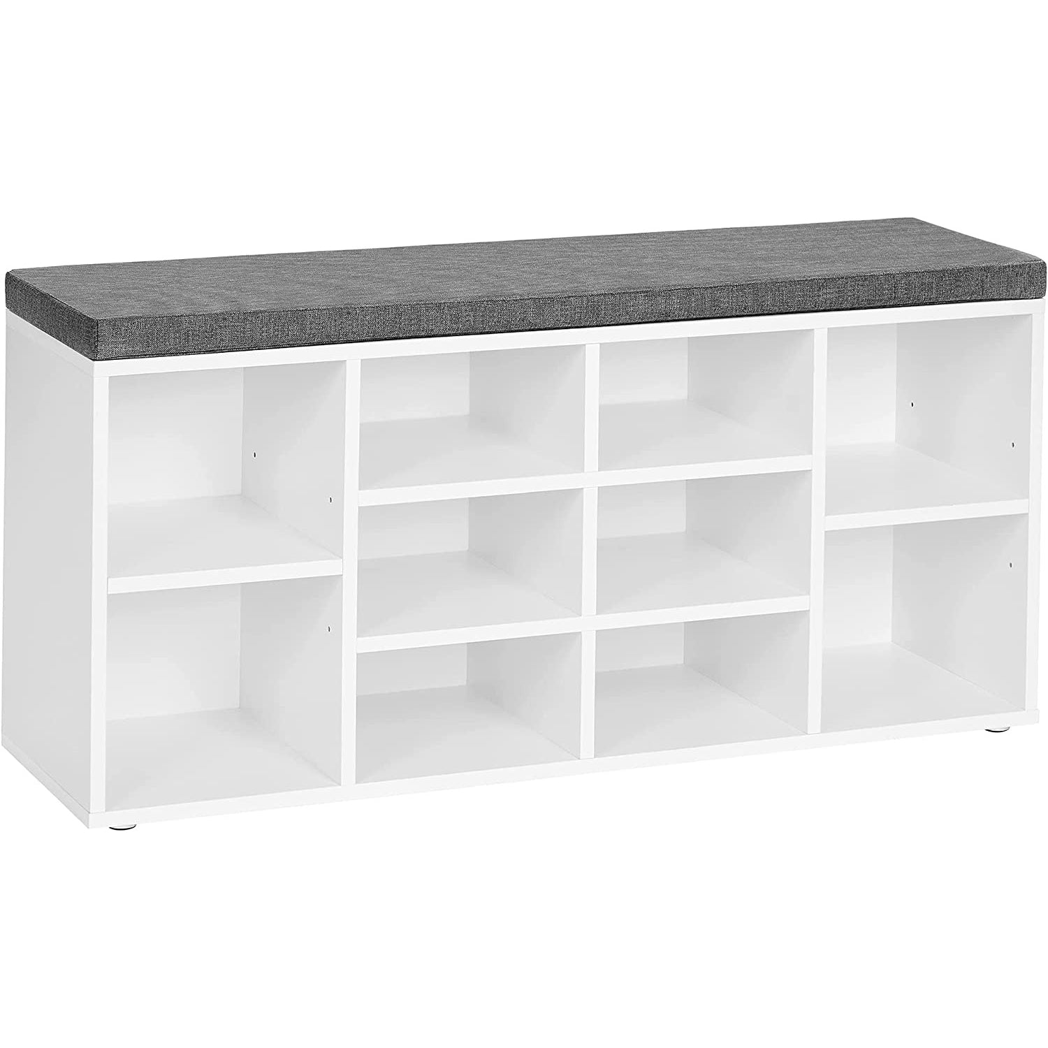 Cipőtároló pad két tároló szinttel, fehér 104x30x48cm-2