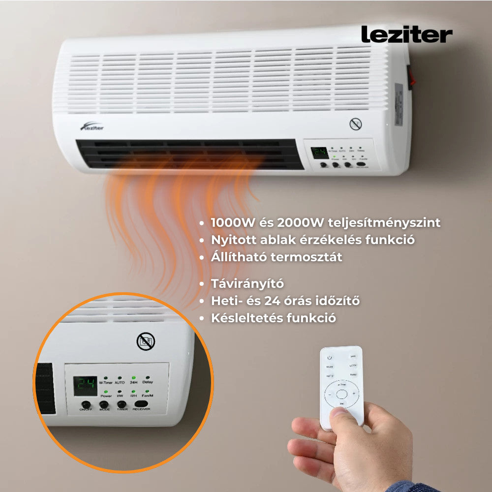 Thira elektromos fali fűtőtest 1000W/2000W-3