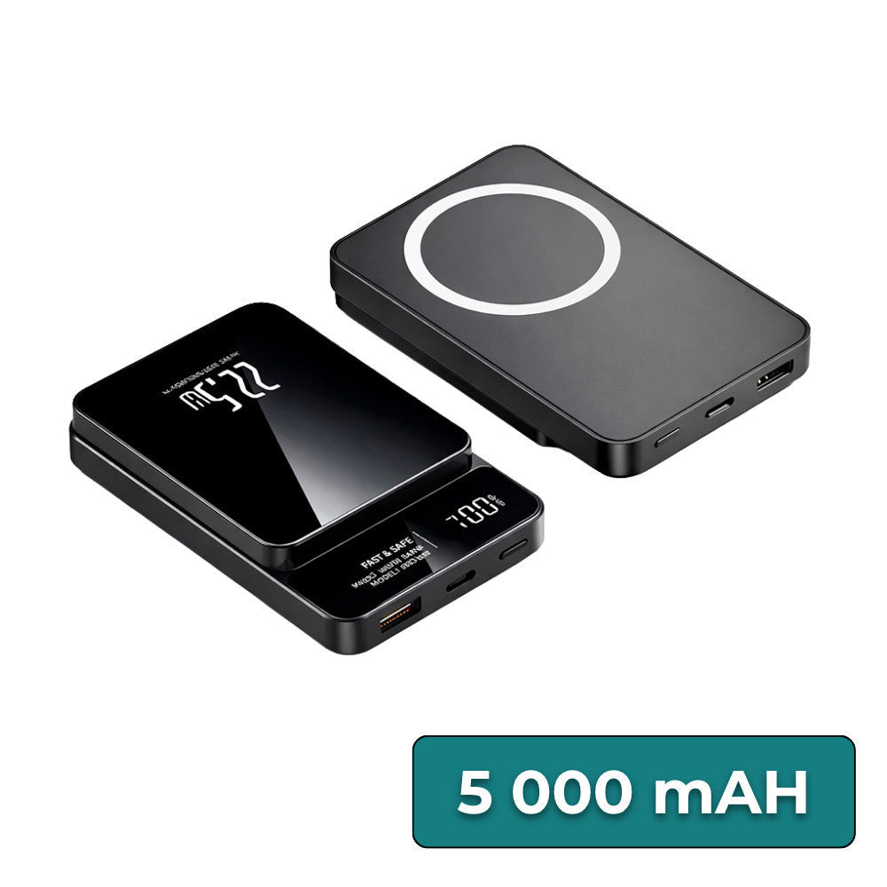 Powerbank Wireless 5000 mAH 2A 22,5W fekete-0