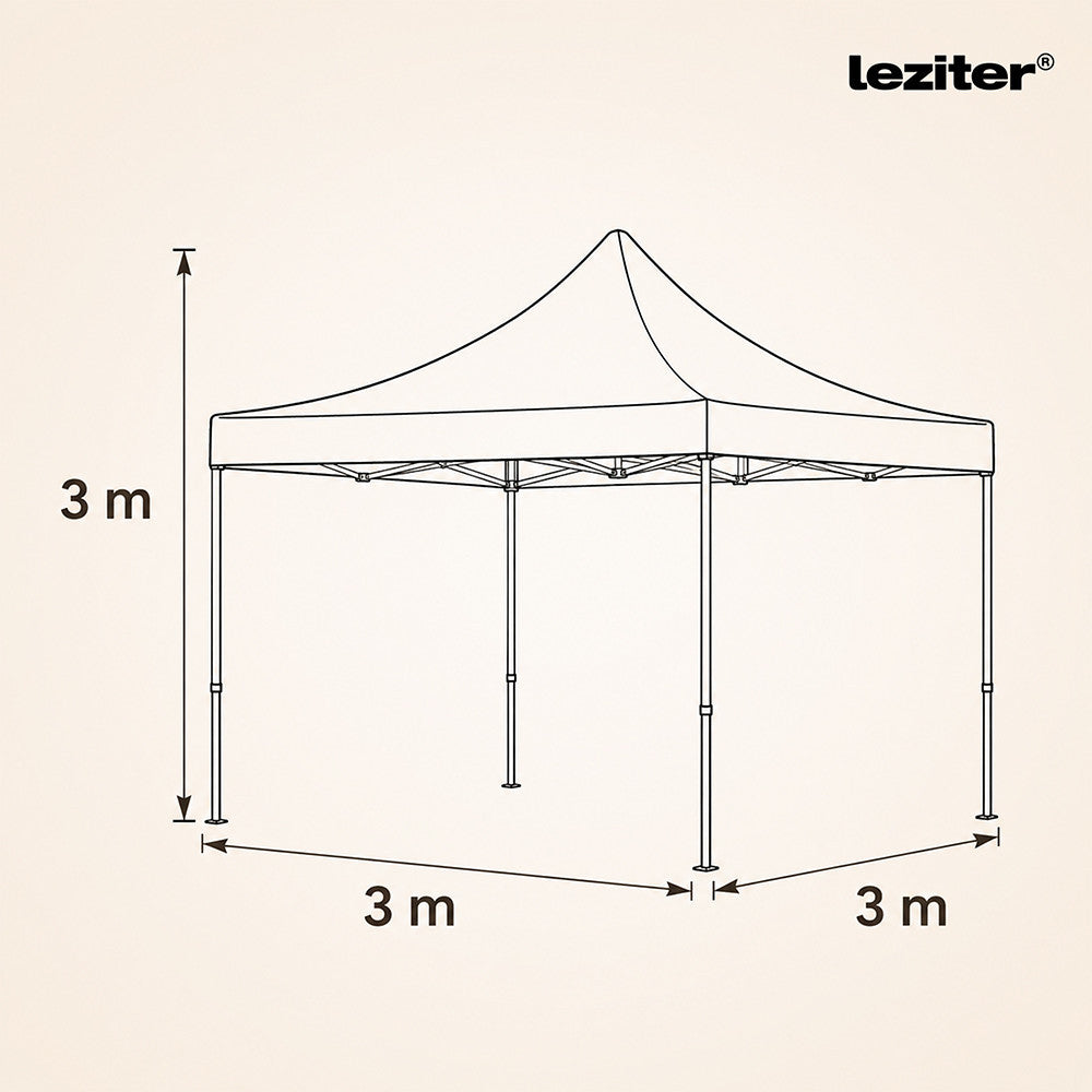 Összecsukható kerti pavilon 3x3 m-2