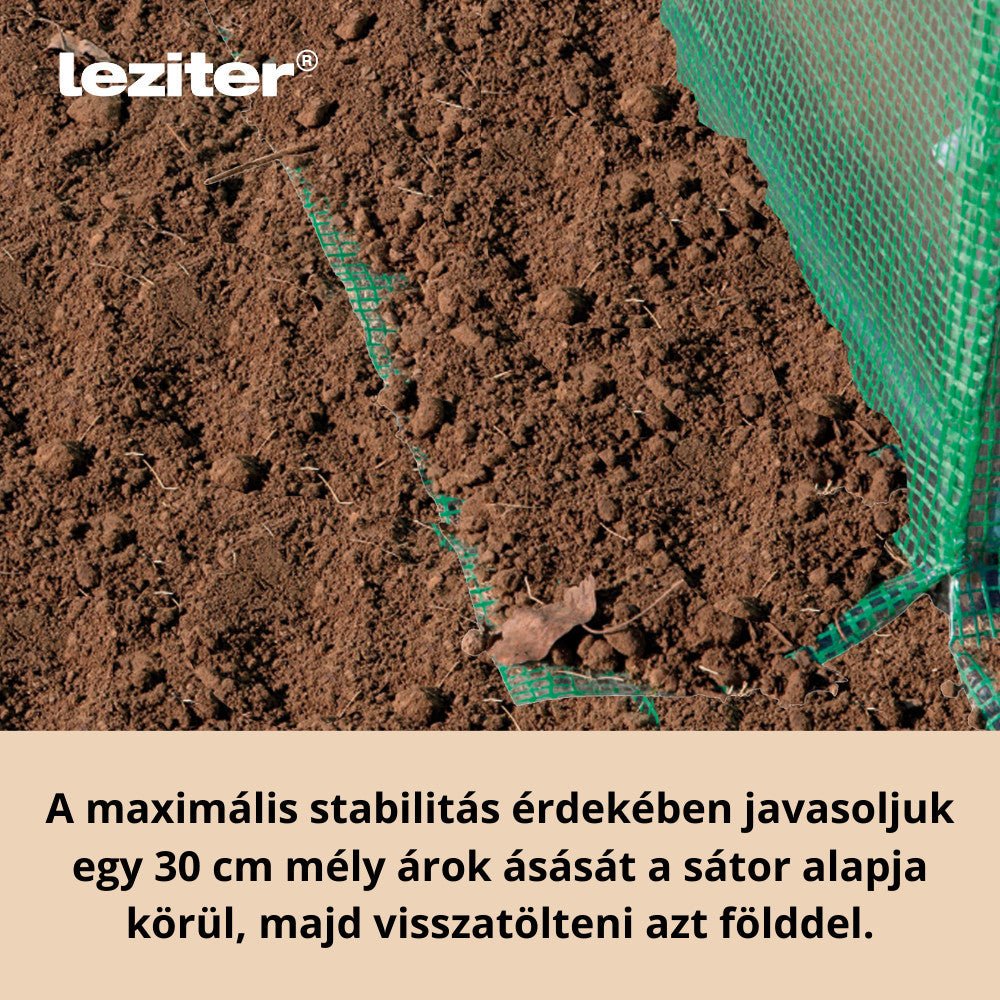 Fóliasátor 200x200x300 cm erősített vázzal+fólia-5