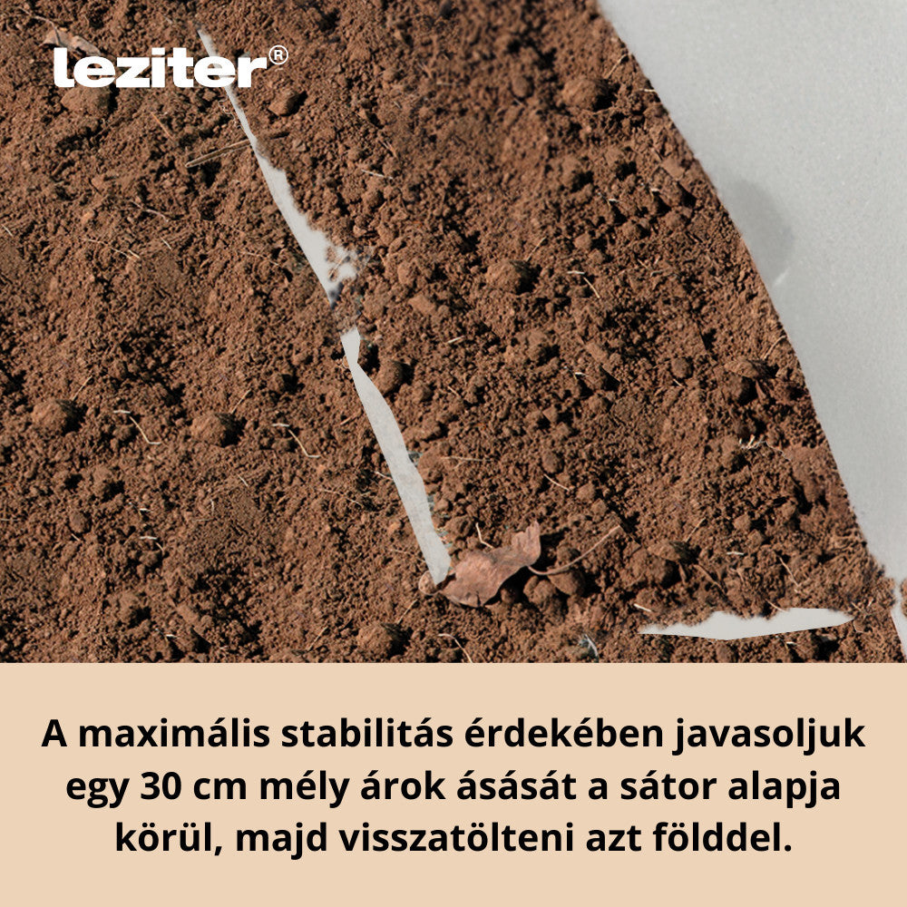 Fóliasátor 200x250x400 cm erősített vázzal+fólia-5