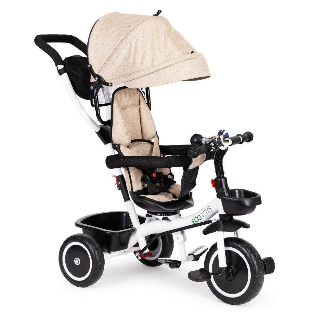 Tricikli háromkerekű forgatható ülés napellenző  bézs