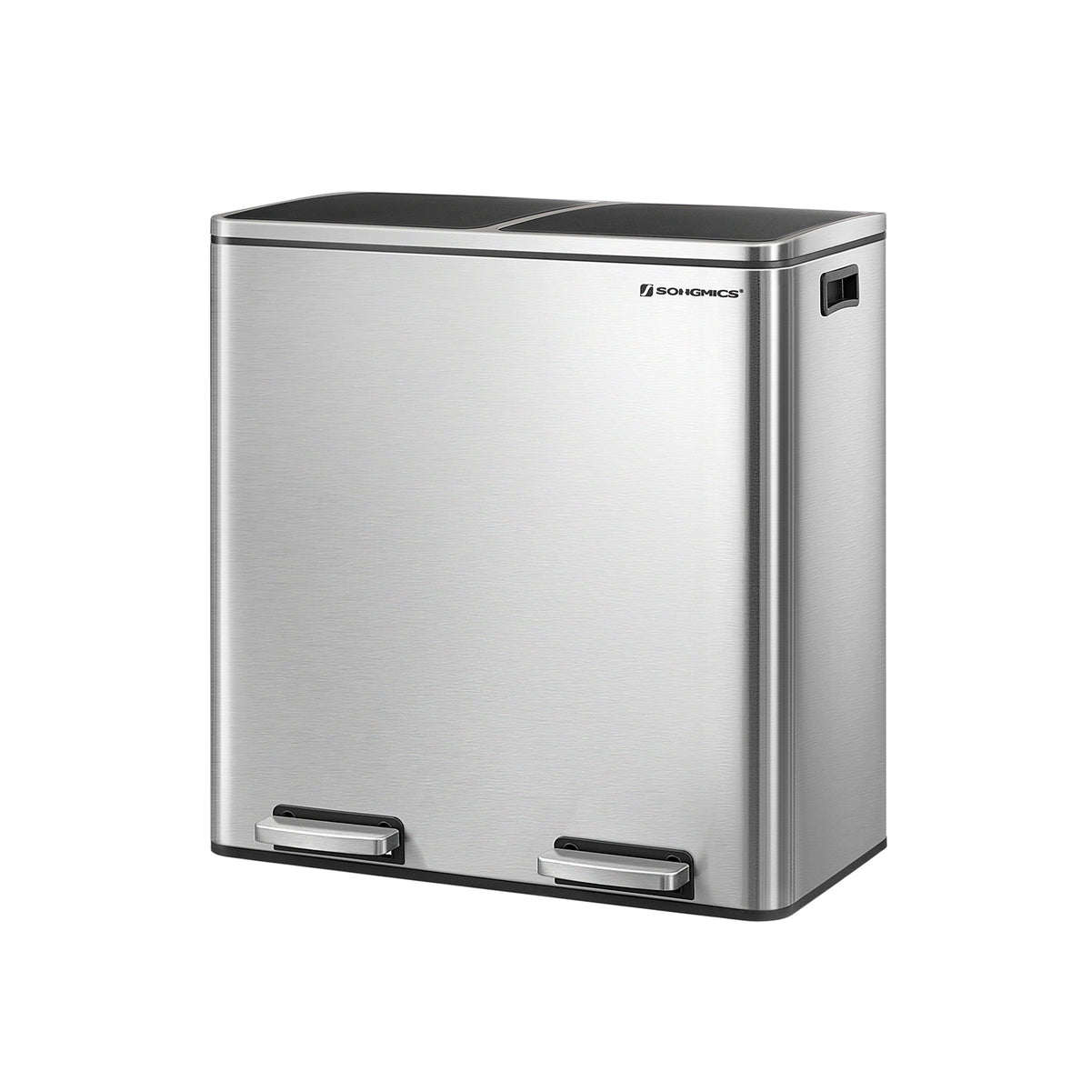 Szelektív szemeteskuka 2x30L, ezüst-0