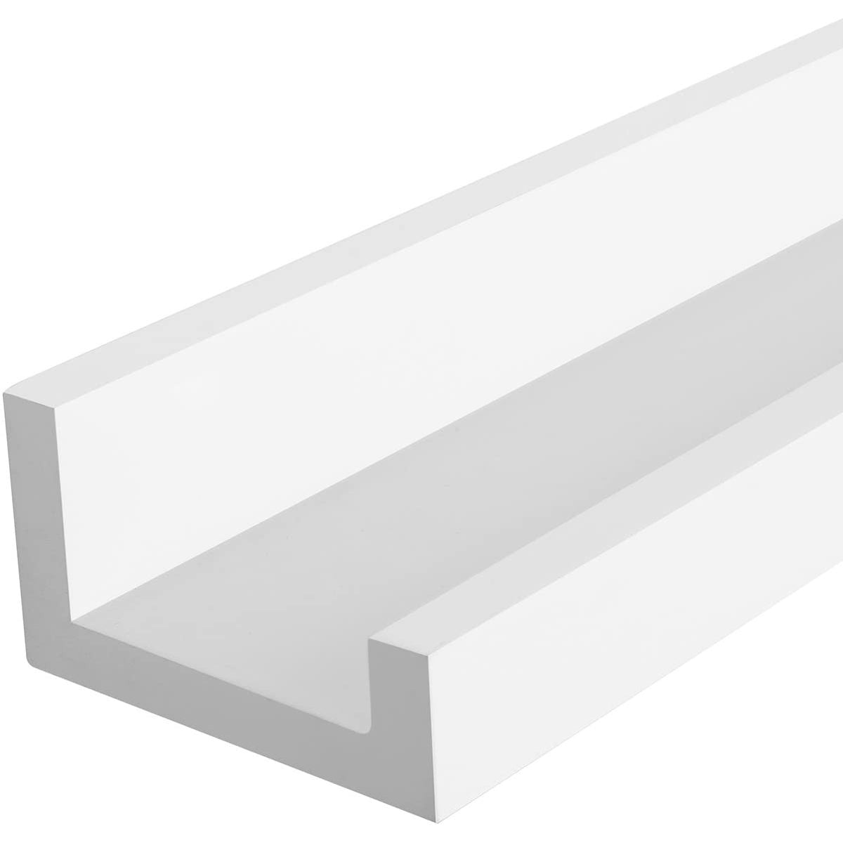 3 darabos lebegő polc szett, képeknek és könyveknek, 38 x 10cm, fehér-1