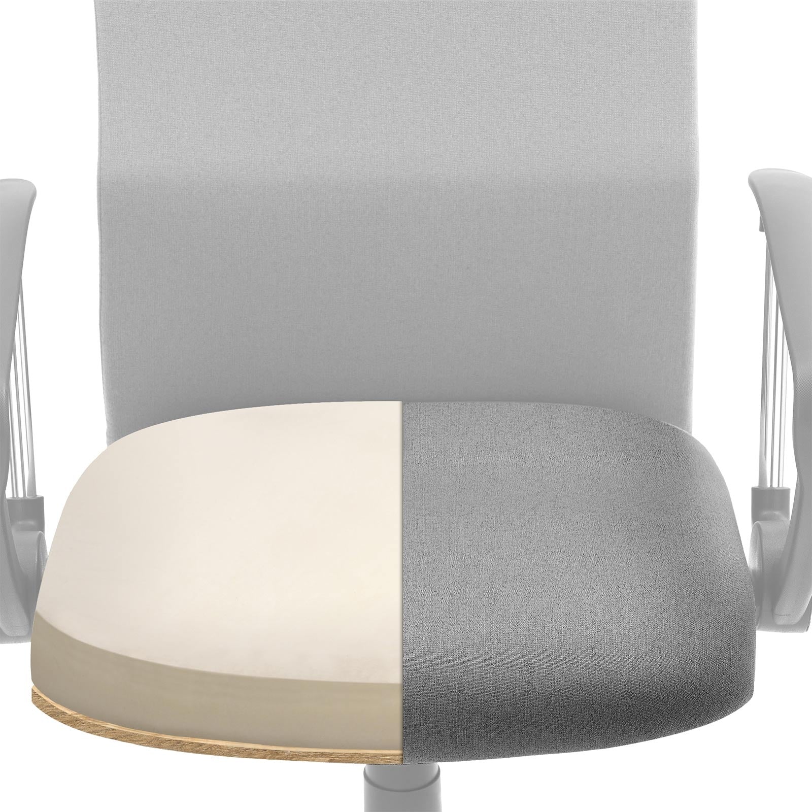 Irodai forgószék szövet huzattal dönthető, szürke-4